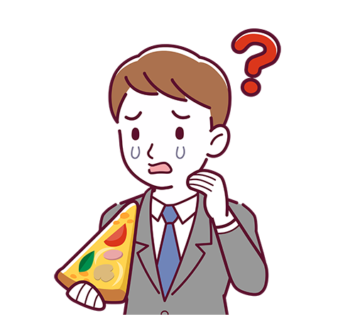 ピザ 昼食を食べる男性枚 イラストシティ