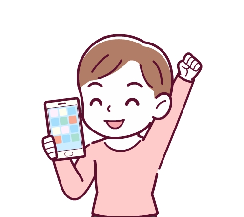 フリー素材 スマホを持っている少女枚 イラストシティ