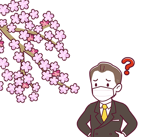 花見 マスクで花見をする人枚 イラストシティ