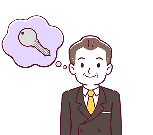 防犯 鍵を忘れた人のイラスト枚 イラストシティ