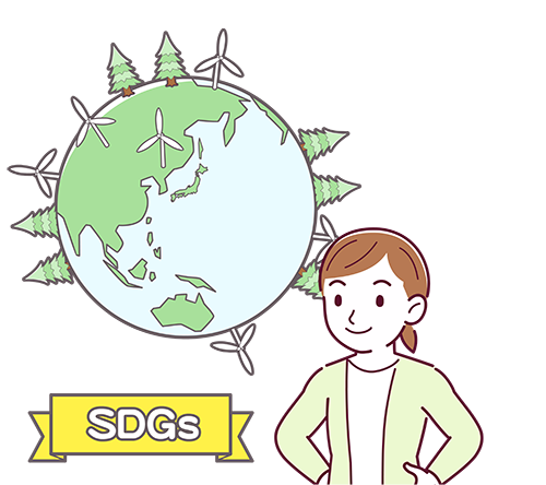 Sdgs 若い女性のイラスト点 イラストシティ